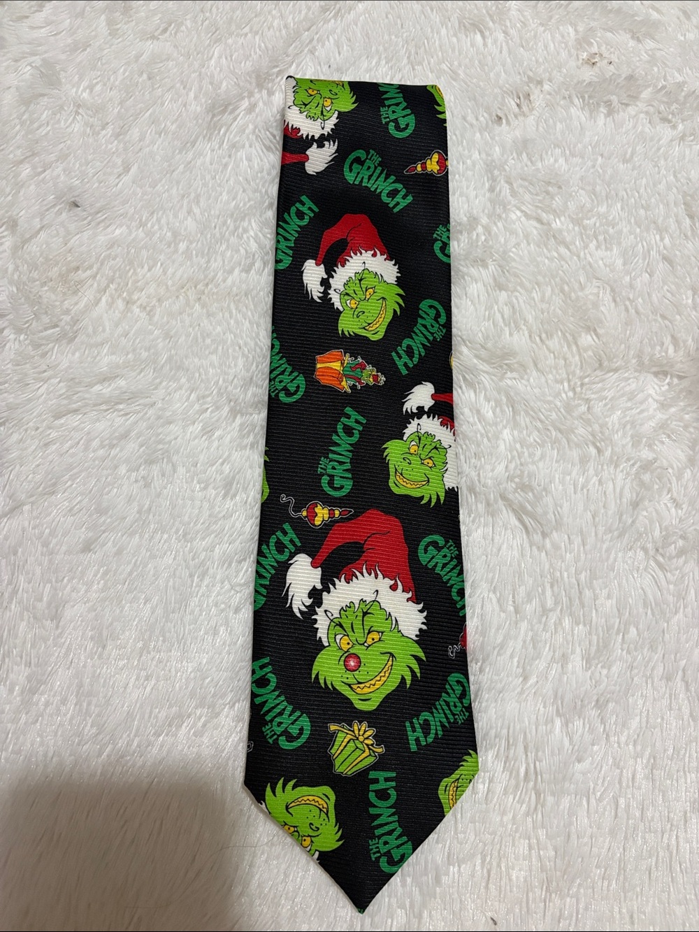 The Grinch Holiday Tie - Black, Green & Red